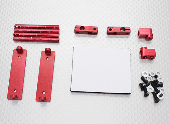 1/10 di alluminio di CNC auto Shell corpo di montaggio Set (Red)