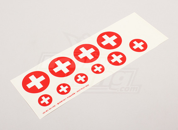 Scala nazionale Air Force Insignia Sticker Sheet - Swiss (piccolo)