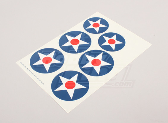 Scala nazionale Air Force Insignia Sticker Sheet - USA (Tipo A)