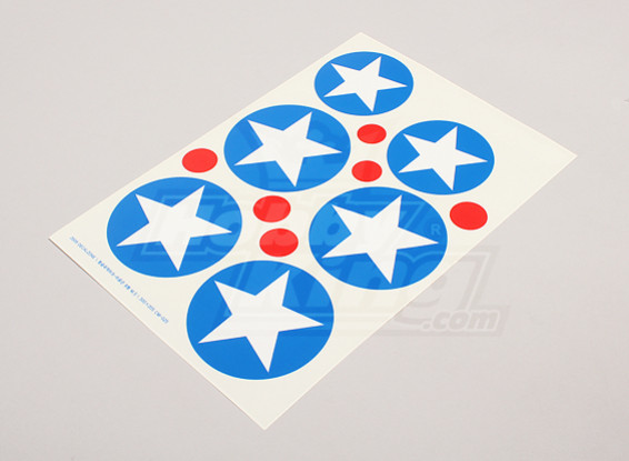 Scala nazionale Air Force Insignia Sticker Sheet - USA (tipo B)
