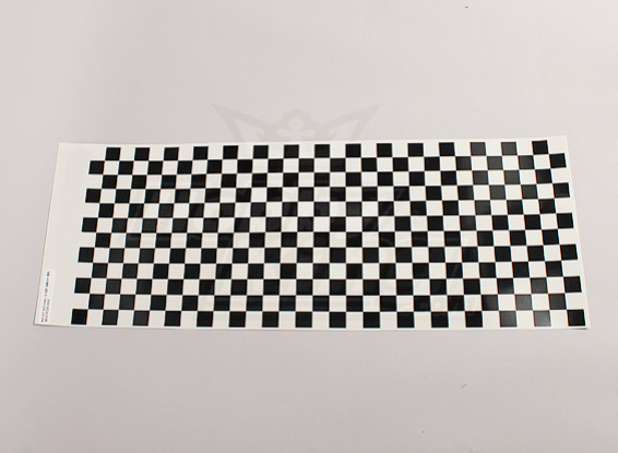 Foglio decal Piccolo Chequer modello nero / trasparente 590mmx180mm