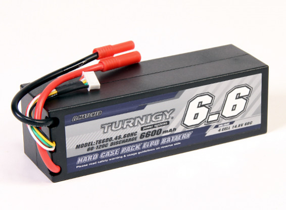 Turnigy 6600mAh 14.8V 60C 4S Hardcase Confezione