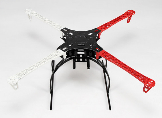 Z700-V2 Quadcopter frame Bianco / Rosso Con Crab Landing Gear (700 millimetri) V2