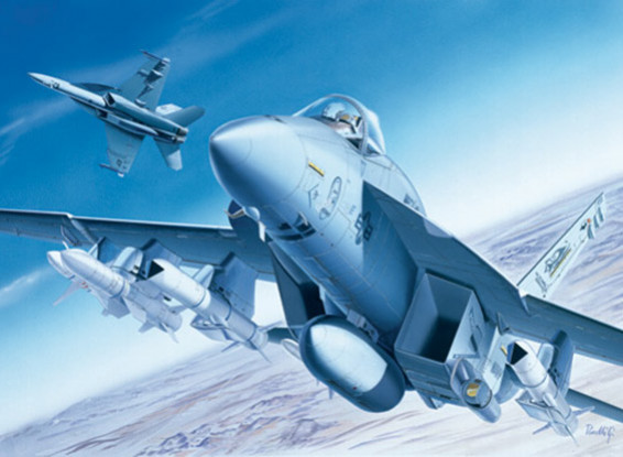 Italeri 1/72 Scala Kit F / A-18E Super Hornet Plastic Modello