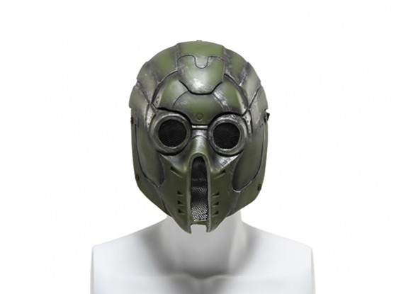 FMA rete metallica maschera completa (Verde Mostro)