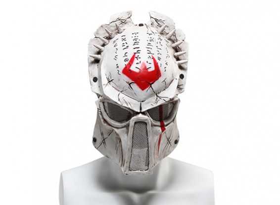 FMA rete metallica maschera completa (Wolf 6.0, Bianco)