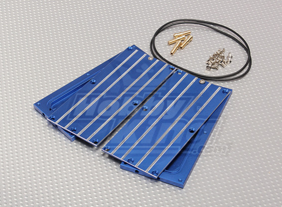 Alluminio blu batteria ad acqua di raffreddamento Consiglio (2 pezzi)