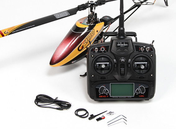 Walkera G400 Series GPS 6CH Flybarless RC w / Devo 7 (Modalità 2) (pronto a volare)
