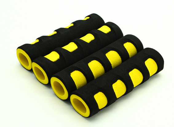 Schiuma EVA giunto cardanico manico giallo / nero (107x28x18mm) (4 pezzi)