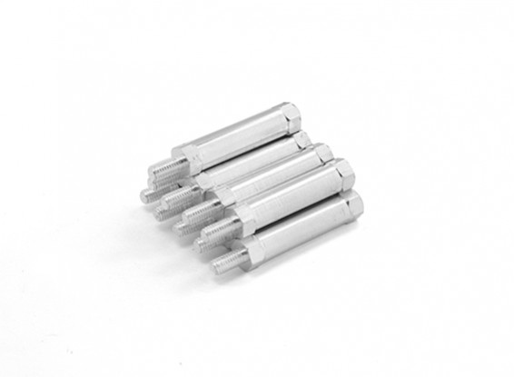 fine alluminio leggero rotonda Sezione Spacer con perno M3 x 25mm (10pcs / set)