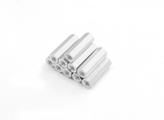 Alluminio leggero Hex Sezione Spacer M3 x 17mm (10pcs / set)