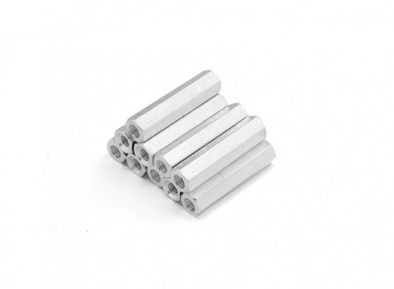 Alluminio leggero Hex Sezione Spacer M3 x 22mm (10pcs / set)