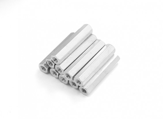 Alluminio leggero Hex Sezione Spacer M3 x 25mm (10pcs / set)