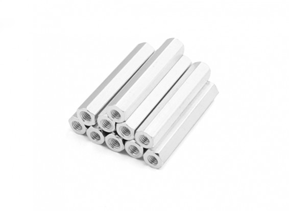 Alluminio leggero Hex Sezione Spacer M3 x 30mm (10pcs / set)