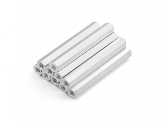 Alluminio leggero Hex Sezione Spacer M3 x 38 mm (10pcs / set)