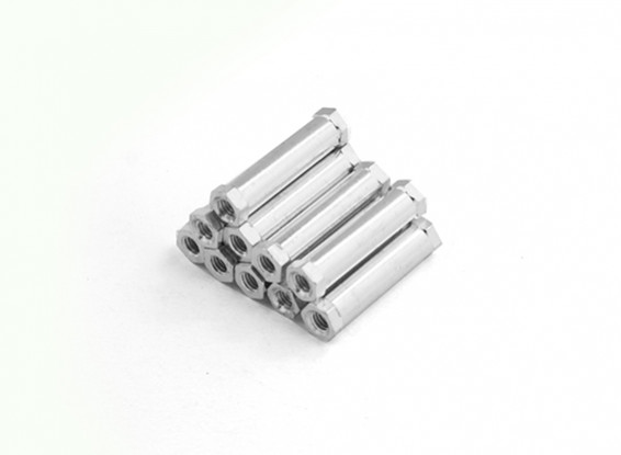 Alluminio leggero rotonda Sezione Spacer M3 x 22mm (10pcs / set)