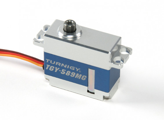 Turnigy ™ TGY-589MG coppia elevata HV / BB / DS / MG Servo w / involucro in lega di 8 kg / 0.09sec / 40g