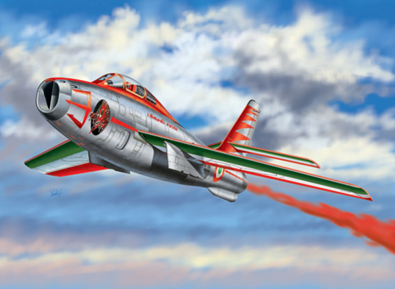 Italeri 1/48 Scala F-84F Thunderstreak Kit Plastic Modello "Diavoli Rossi"