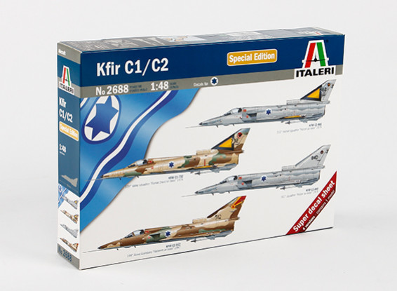 Kit Italeri 1/48 Scala Kfir C1 / C2 plastica Modello