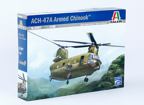 Italeri 1/48 Scale Kit ACH-47E Chinook armati di plastica Modello