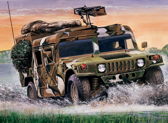 Italeri 1/35 Scale US M998 Kit di plastica modello "Desert Patrol"
