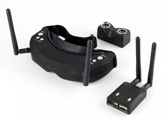Skyzone 3D 5.8GHz FPV Occhiali con ricevitore 32CH E head-tracking (V2)