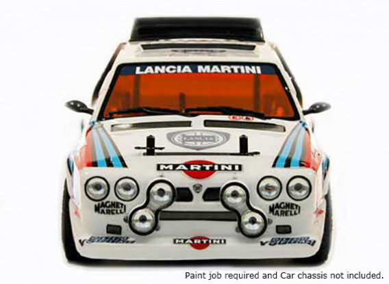 Rally Legends 1/10 Lancia Delta S4 Unpainted auto Shell Corpo w / decalcomanie