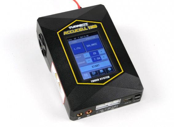 Caricabatteria Touch Screen Turnigy T100 multifunzione (UK Plug)