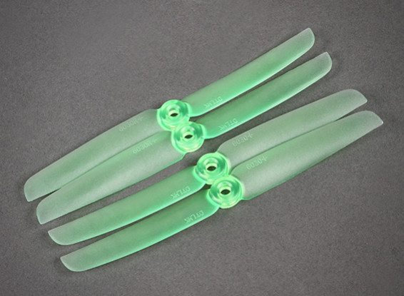 Fantasma 6030 Verde eliche per il volo di notte illuminazione a LED serie di 4 (CW / CCW)