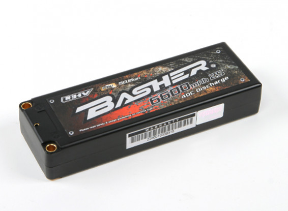Basher 6600mAh 2S2P 40C Hardcase LiHV Confezione