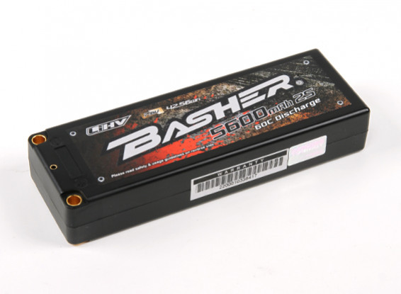 Basher 5600mAh 2S2P 60C Hardcase LiHV Confezione