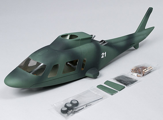 Agusta A-109 in fibra di vetro esercito fusoliera, Ritrarre pronto.