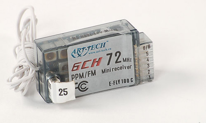 E-Fly 6Ch ricevitore PPM / 72MHz FM