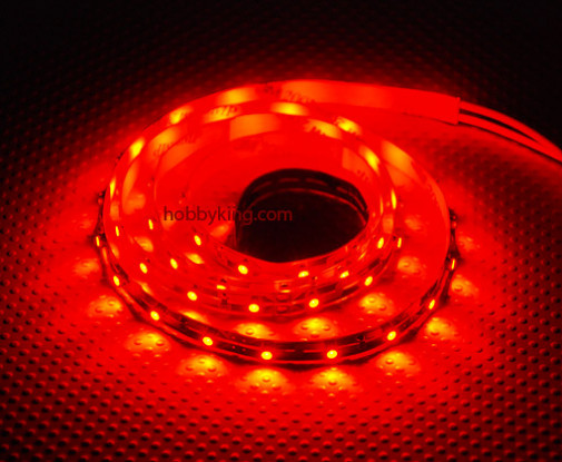 Turnigy ad alta densità di R / C LED striscia flessibile-Red (1mtr)