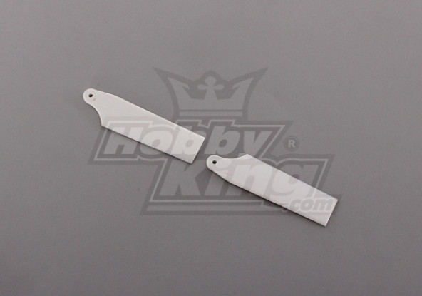 450 Dimensioni Heli White Plastic Tail Blade (coppia)