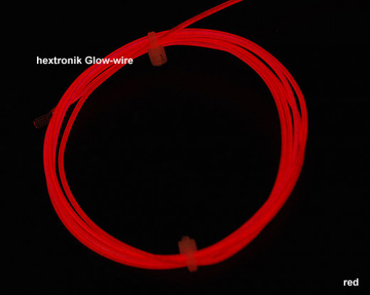 hexTronik Lumifly Glow Wire RED 1.2mtr