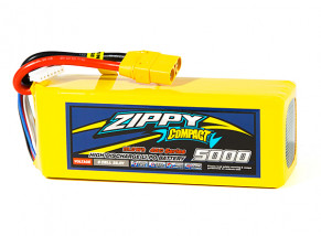 ZIPPY Compact 5000mAh 6S1P 45C Lipo Pack w/XT90