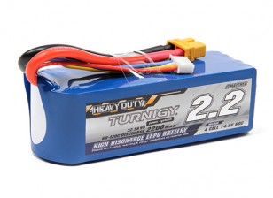 Turnigy Heavy Duty 2200mAh 4S 60C Pacco LiPo con Connettore XT60U