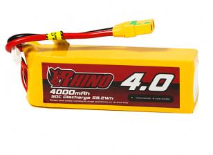 Rhino 4000mAh 4S 50C Lipo Battery Pack w/XT90