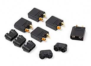 Nylon XT90 connettori maschio (5 pc / sacchetto) Nero