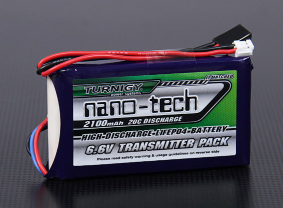 Turnigy nano-tech 2100mAh 2S1P 20C trasmettitore pacchetto LiFePo4 (Futaba T14SG & 4PK)