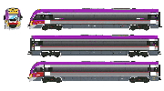 Southern Rail HO Scale VLocity VL45 V-Line DMU Rail Car Set DCC and Sound Ready (Red/Purple)