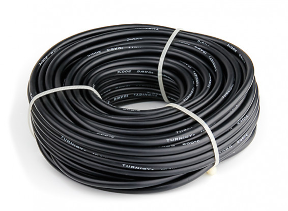 Turnigy High Quality 10AWG Silicone Wire 20m (Black)