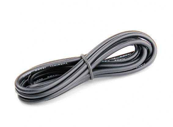 Turnigy High Quality 12AWG Silicone Wire 2m (Black)