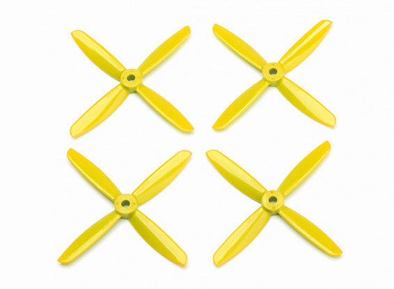 Dalprop Q4045 Bull Nose 4 Blade Propellers CW/CCW Set Yellow (2 pairs)