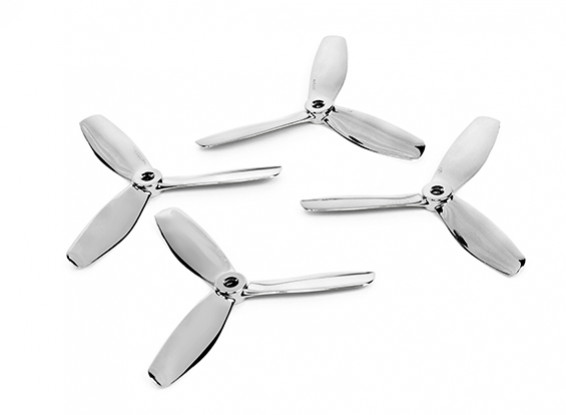 Gemfan 5040 Master 3-Blade Unbreakable Polycarbonate Racing Propellers Chrome (2 pairs CW/CCW)