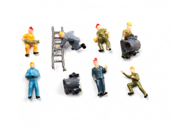 1/87th (HO scale) Assorted Railway Personnel (10pcs)