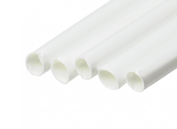 ABS Round Tube 6.0mm OD x 500mm White (Qty 5)