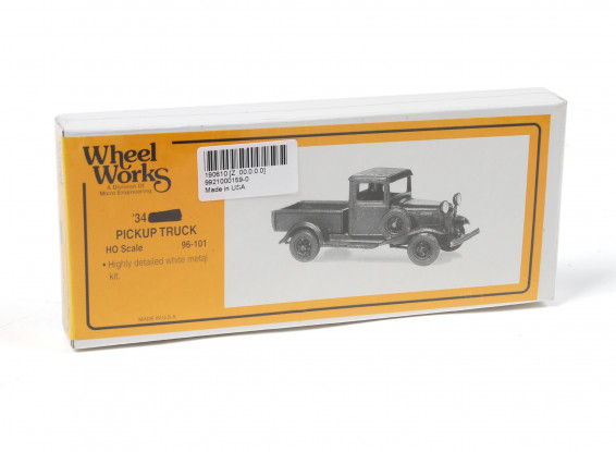 Micro Engineering HO Scale Wheel Works 1934 Pickup Truck Kit 1pc (96-101)