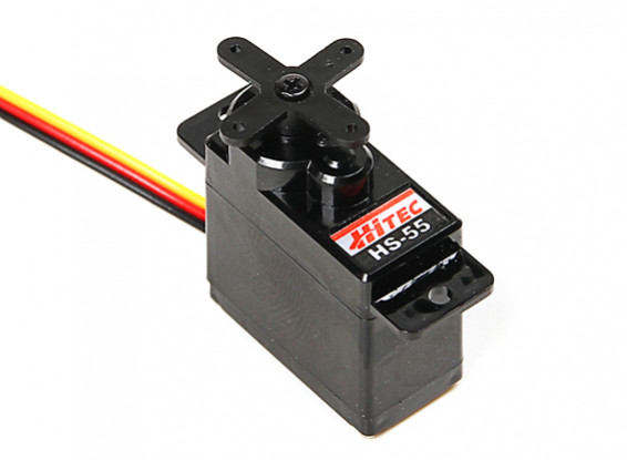 Hitec HS-55 Economy Feather Micro Servo 1.3kg / 0.14sec / 8g